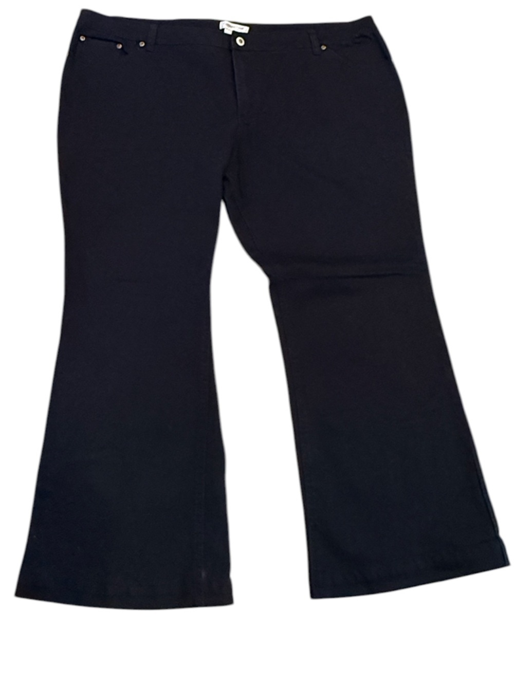 Coldwater Creek Black Flare Crop Stretch Jeans Plus Size 20W Mid Rise